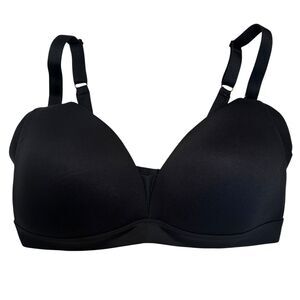 Auden Black Lightly Lined Wirefree Bra Size 38DD